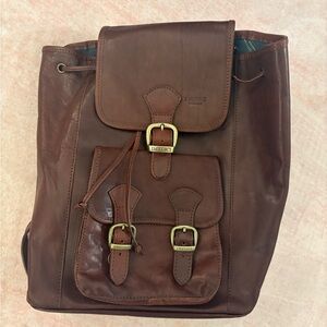 I Medici Brown Leather Backpack